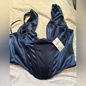 Windsor Midnight Satin Top